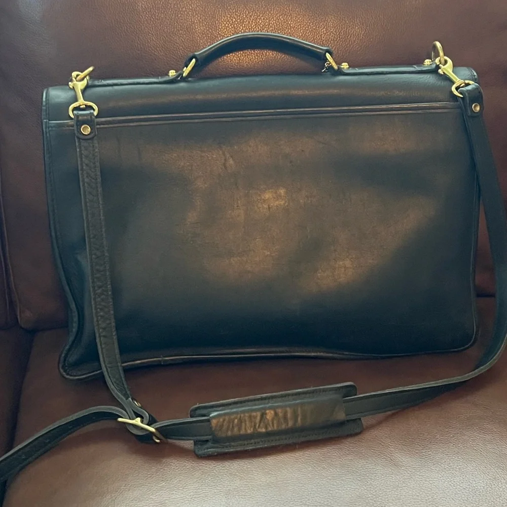 Jack Georges Classic Black Leather Briefcase - Picture 4 of 16